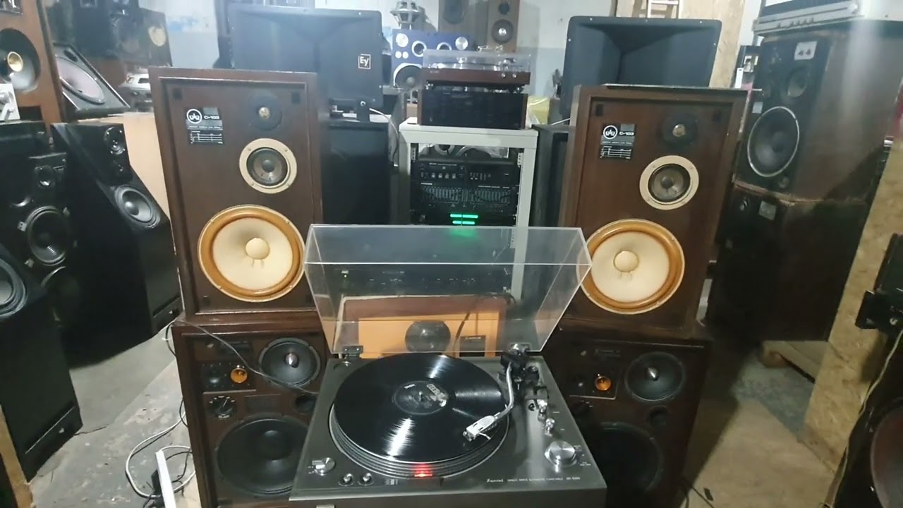 SANSUI SR 5090 DD , GLG C 103 AUDIOPHILER  SPEAKERS MADE IN ARGENTINA ❤ AMPLIFIER AMC ENGLAND !