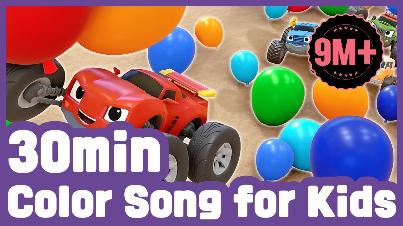 Play a big balloon with tomoncar! 30min Learn Color nursery rhyme Kids Songs Tomoncar World