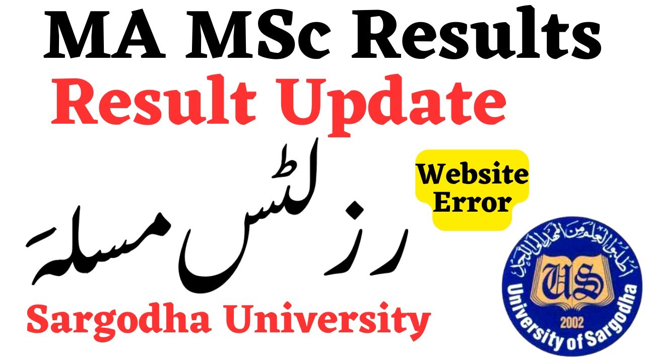 MA MSc Results Website Error Sargodha University - MA MSc Results 2022 UOS