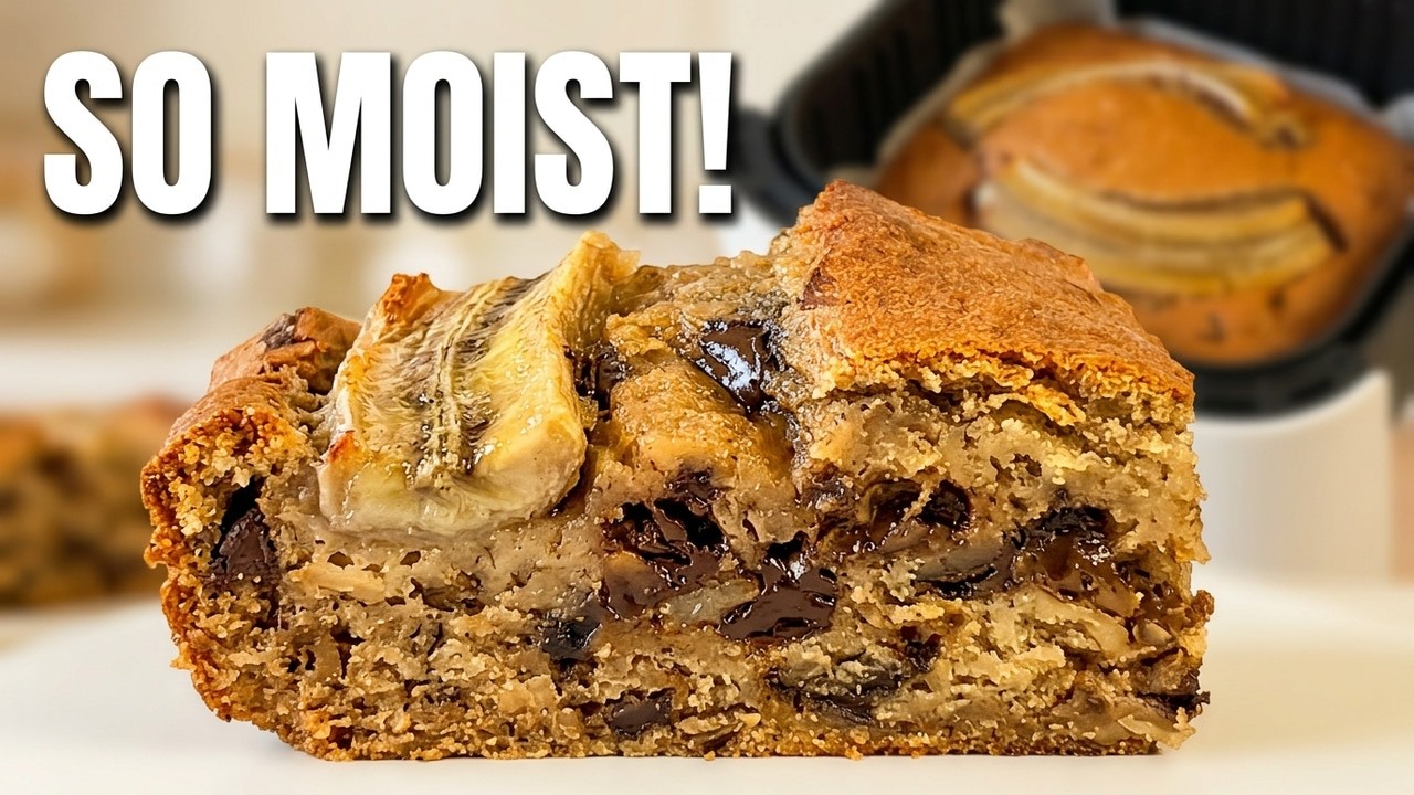 World's Best Air Fryer Banana Bread! Easy Recipe.