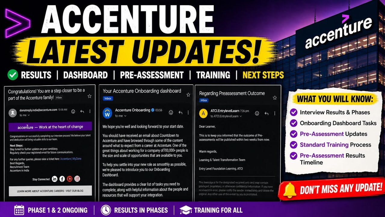 Accenture Onboarding 2026 🔥 Dashboard Mail Explained | Countdown to Joining | Full Update 🚀
