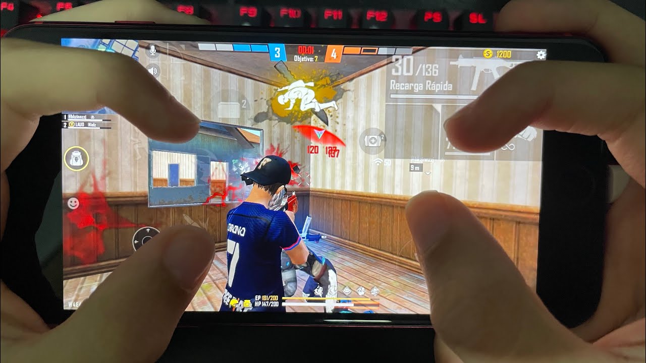 Handcam em 4x4 apostado !🚂🍬 iphone 8plus FREEFIRE