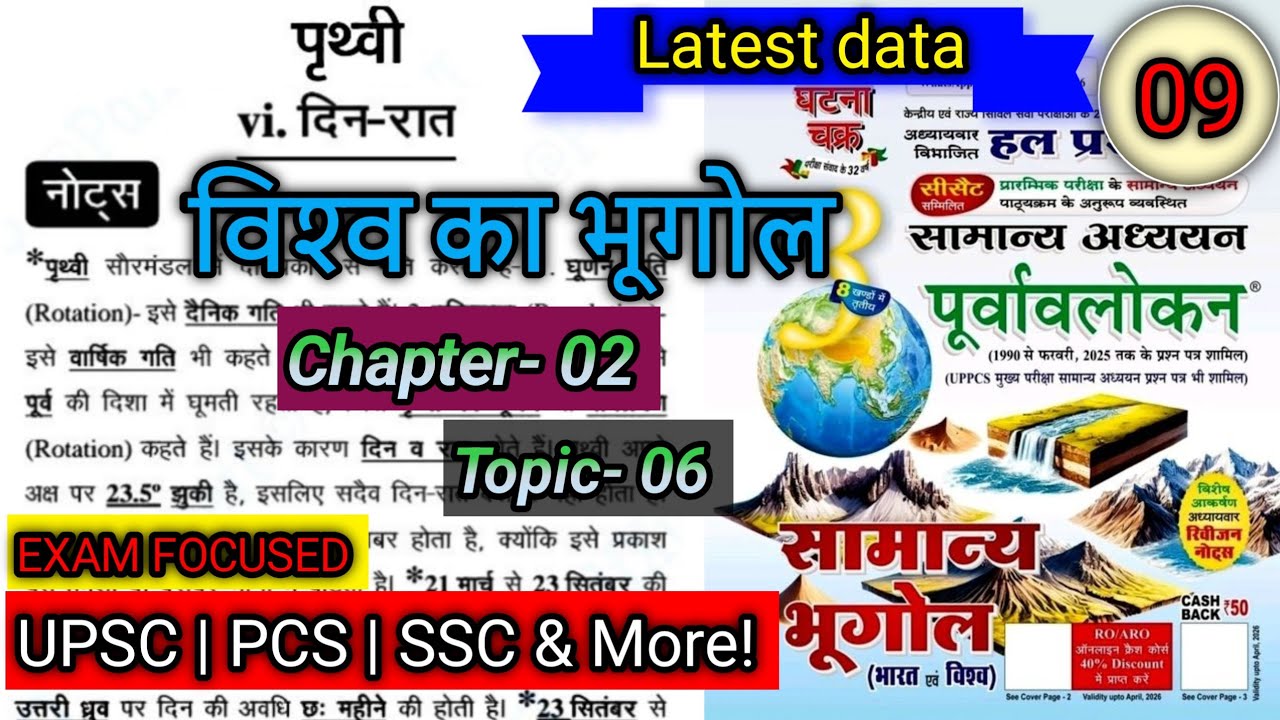 दिन रात Day Night | अध्याय 2: पृथ्वी | विश्व का भूगोल | घटना चक्र पूर्वावलोकन #studywithdrg