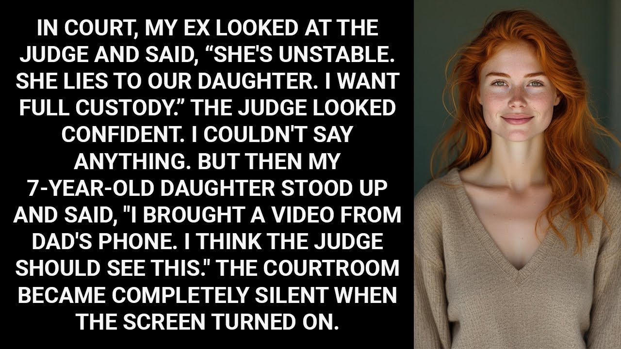 My ex told the judge I was crazy — but my 7 year old daughter showed the video, and...