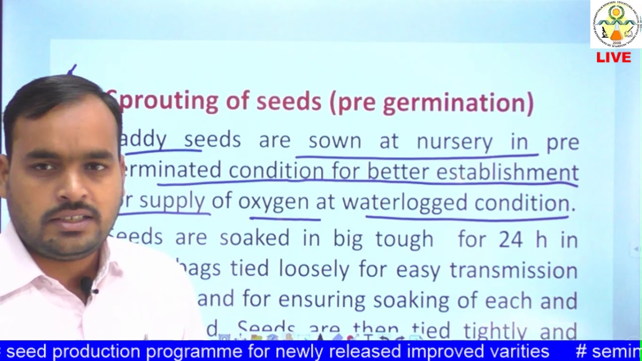GPB - 311 :Lecture 2  Seed Production Techniques in self Pollinated Crops (Rice)