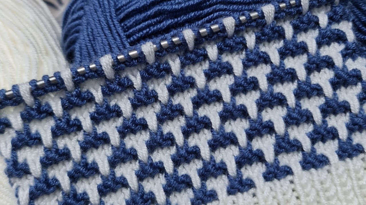 Çocuk ve yetişkin örgüleri için iki şiş kolay örgü modeli knitting patterns