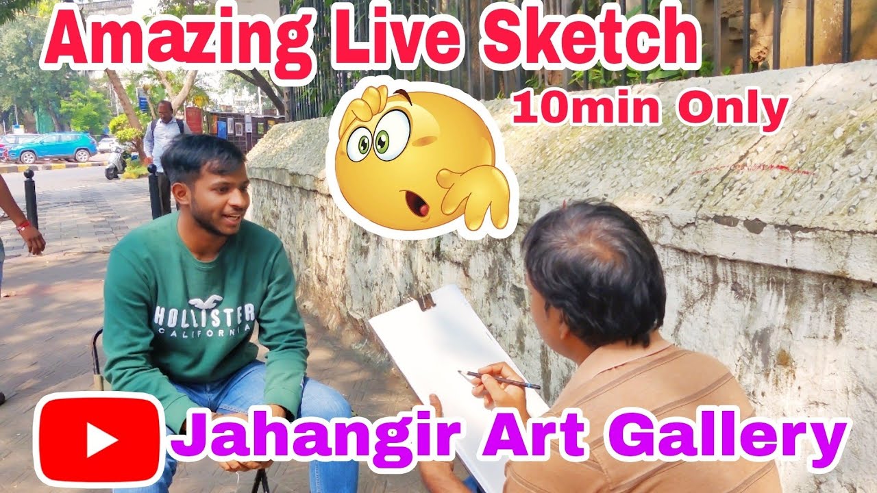 Amazing Realistic Potrait by Mumbai Street Artist 😲 || Jahangir Art Gallery || Mumbai