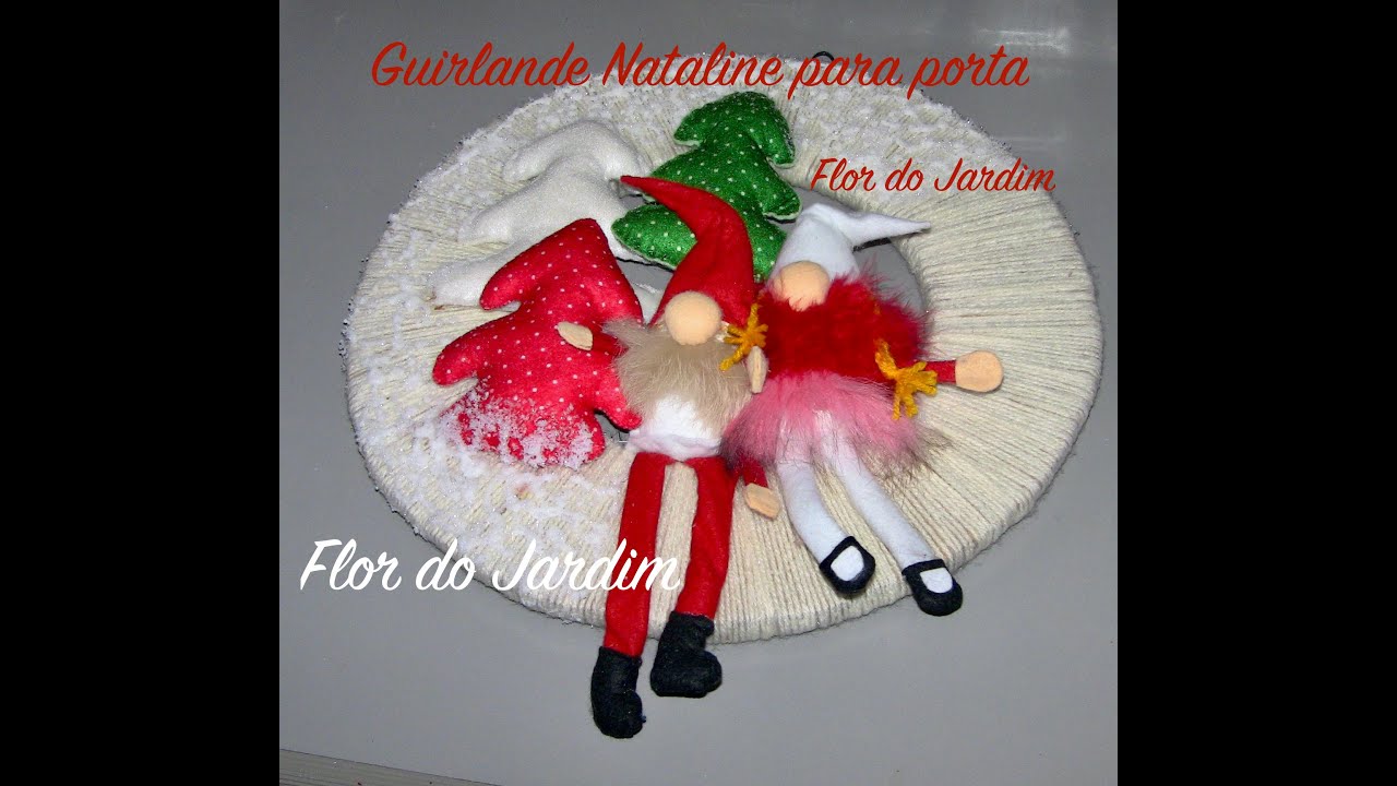 DIY - guirlanda Natalina para porta -  Cómo hacer una corona navideña para la puerta.