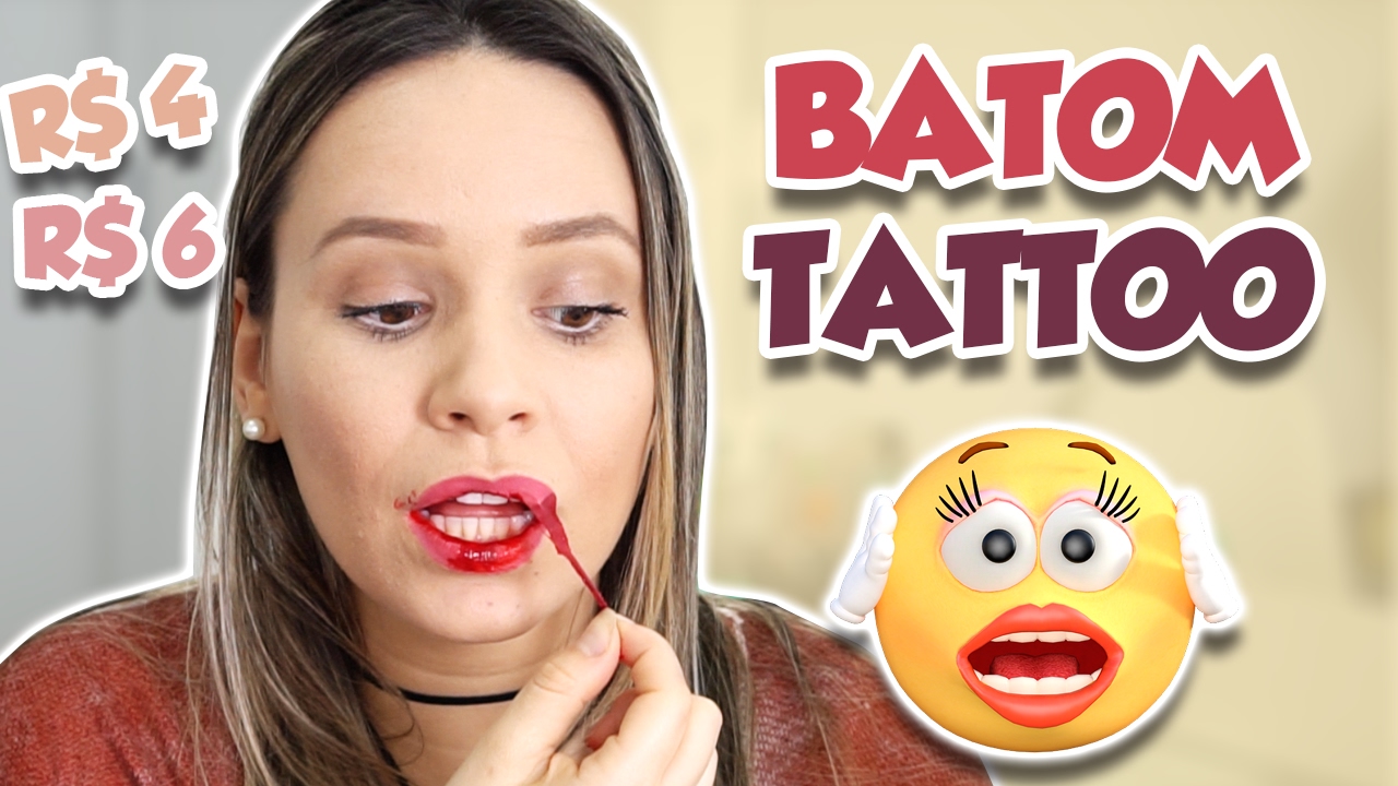 TESTANDO BATOM TATUAGEM NACIONAL | Lip Tattoo Pack