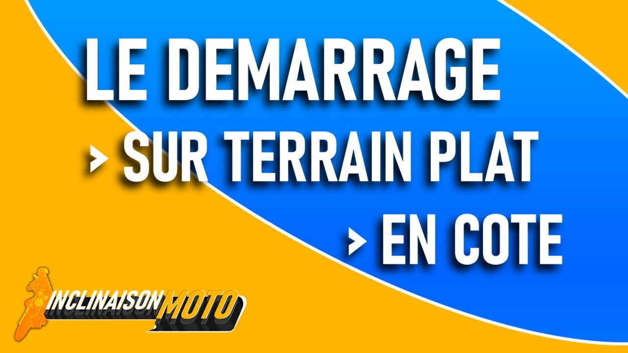 je vous explique comment réussir votre démarrage sur terrain plat ou en cote.