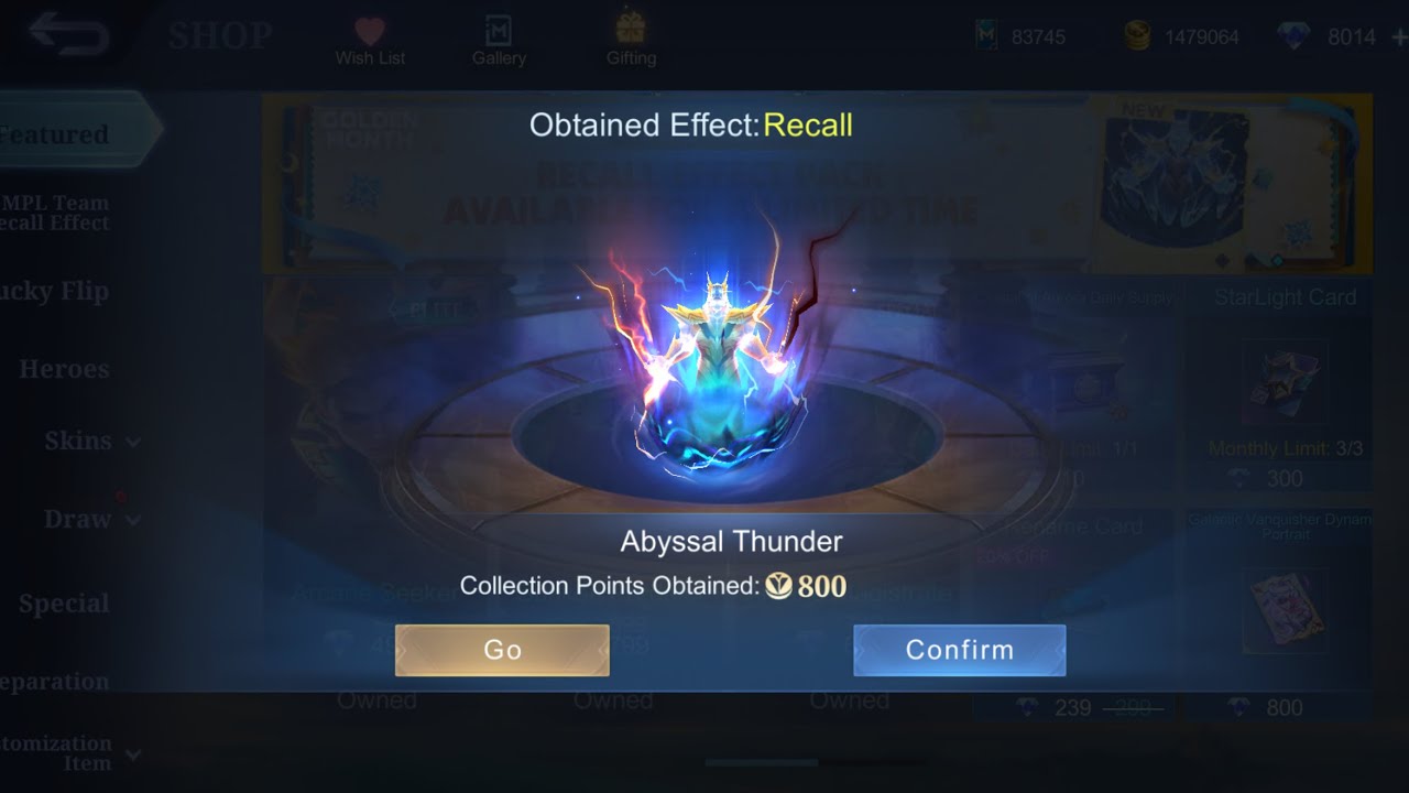 HOW MUCH DIAMONDS 💎FOR ABYSSAL THUNDER  RECALL EFFECT | ZABUZA ML