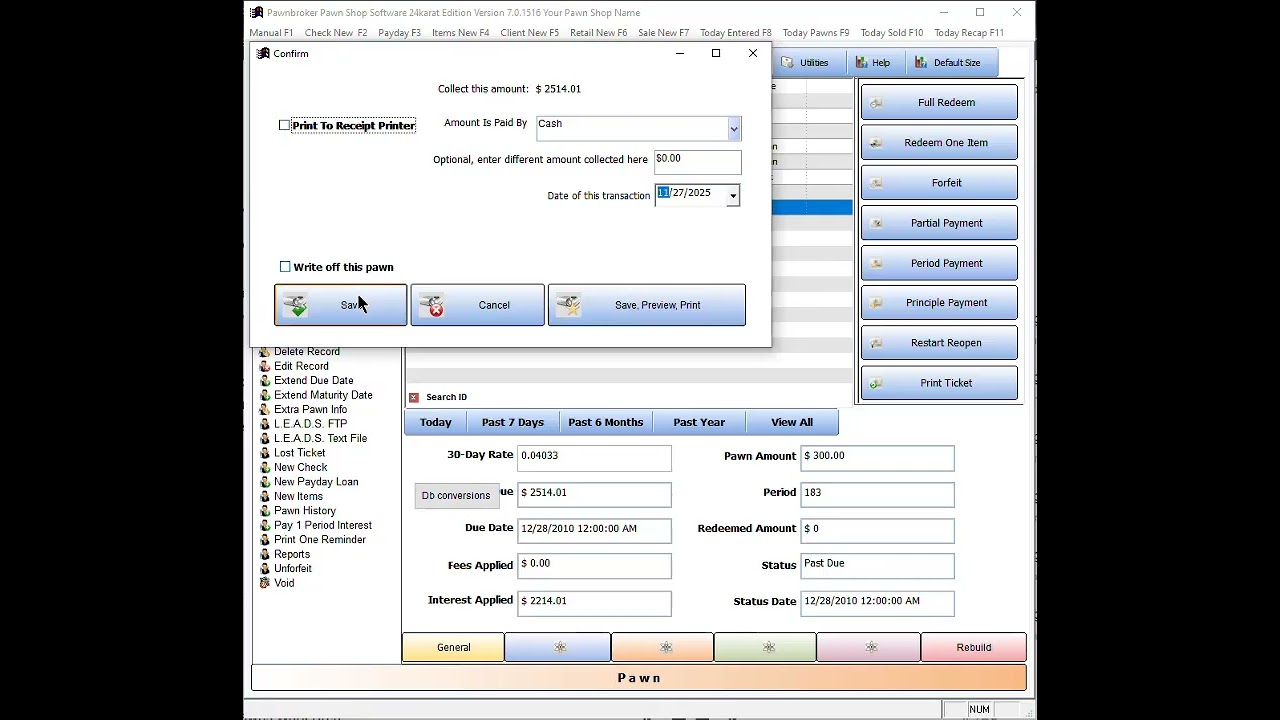 How To Redeem Pawns - Pawnbroker Pawn Shop Software