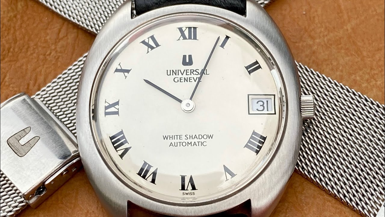Vintage 1970s Universal Geneve 867 102 White Shadow Automatic cal. 1-67 MicroRotor - Serviced