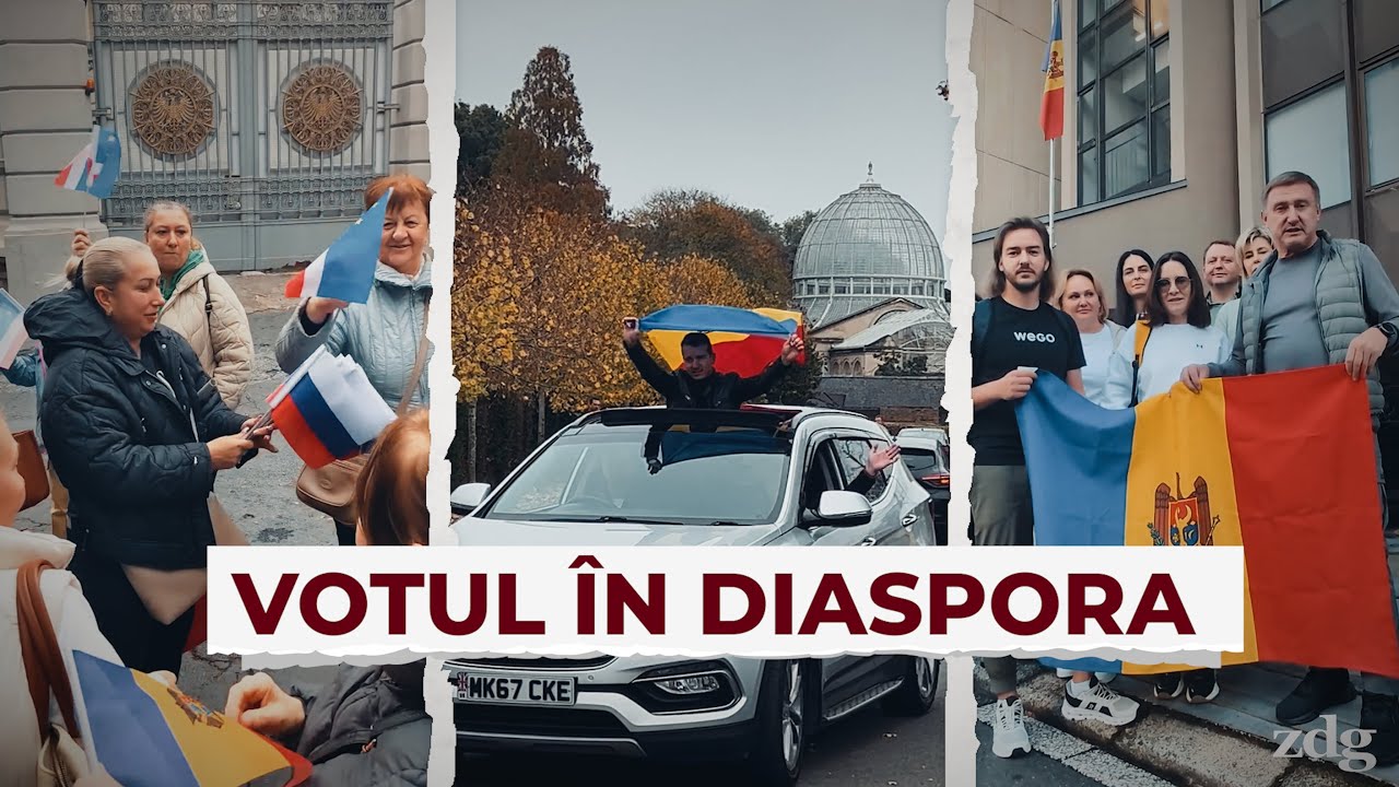 Diaspora: cozi în mai multe orașe. Drapele ale Rusiei și Moldovei împărțite la Istanbul