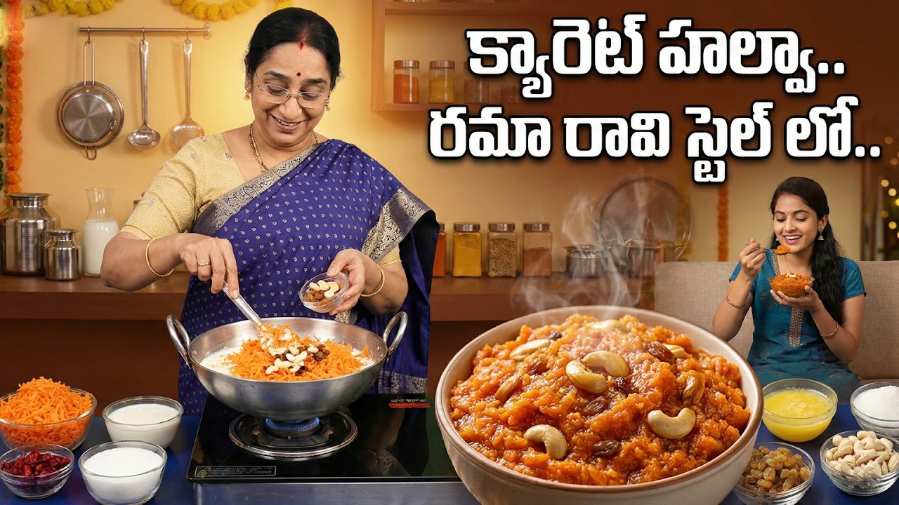 Perfect Carrot Halwa Recipe 😍 | Soft, Rich & Healthy Halwa at Home | Ramaa Raavi