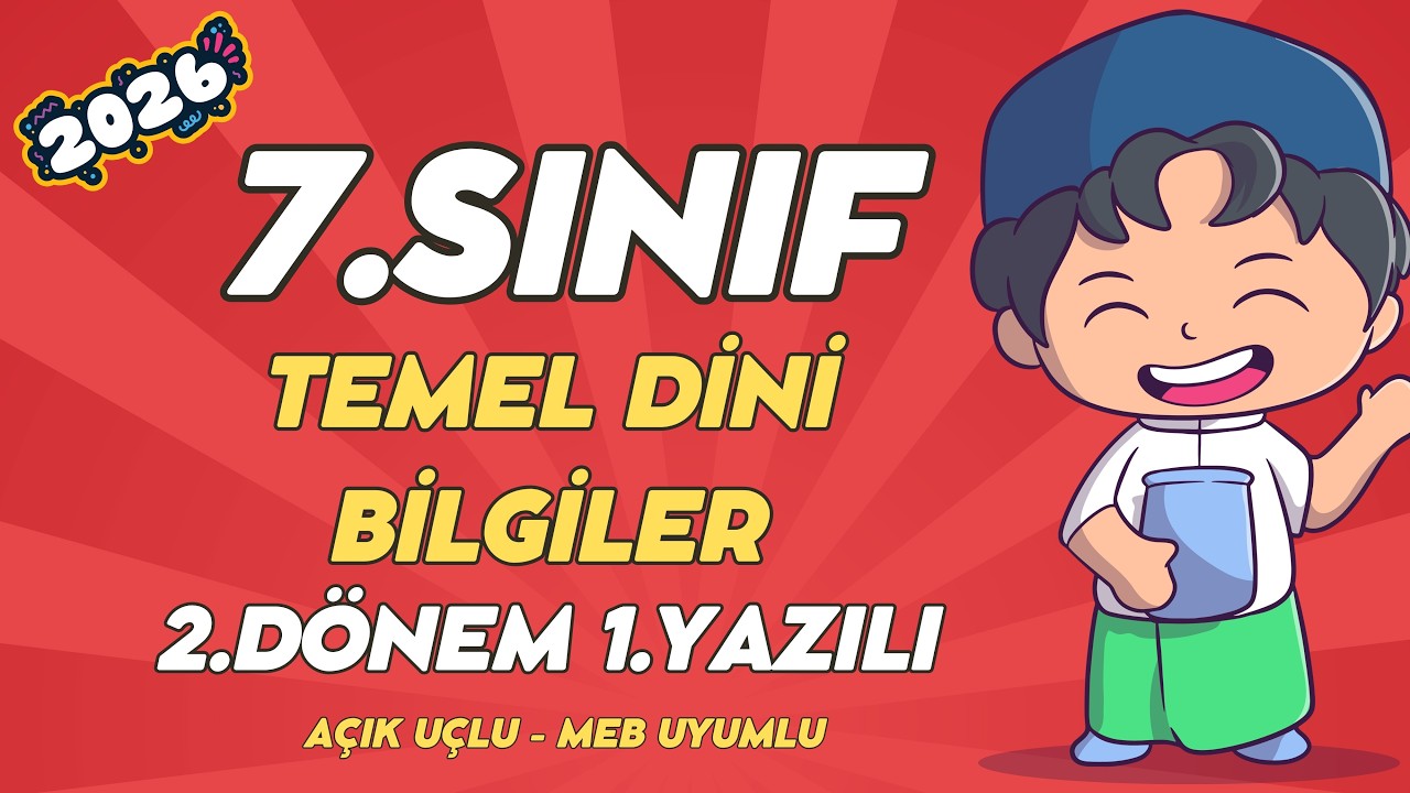 7. Sınıf Temel Dini Bilgiler 2.D&ouml;nem 1.Yazılı Soruları ve &Ccedil;&ouml;z&uuml;m&uuml; Yeni #2026  (%99 &Ccedil;ıkabilir 😊😊😊 )