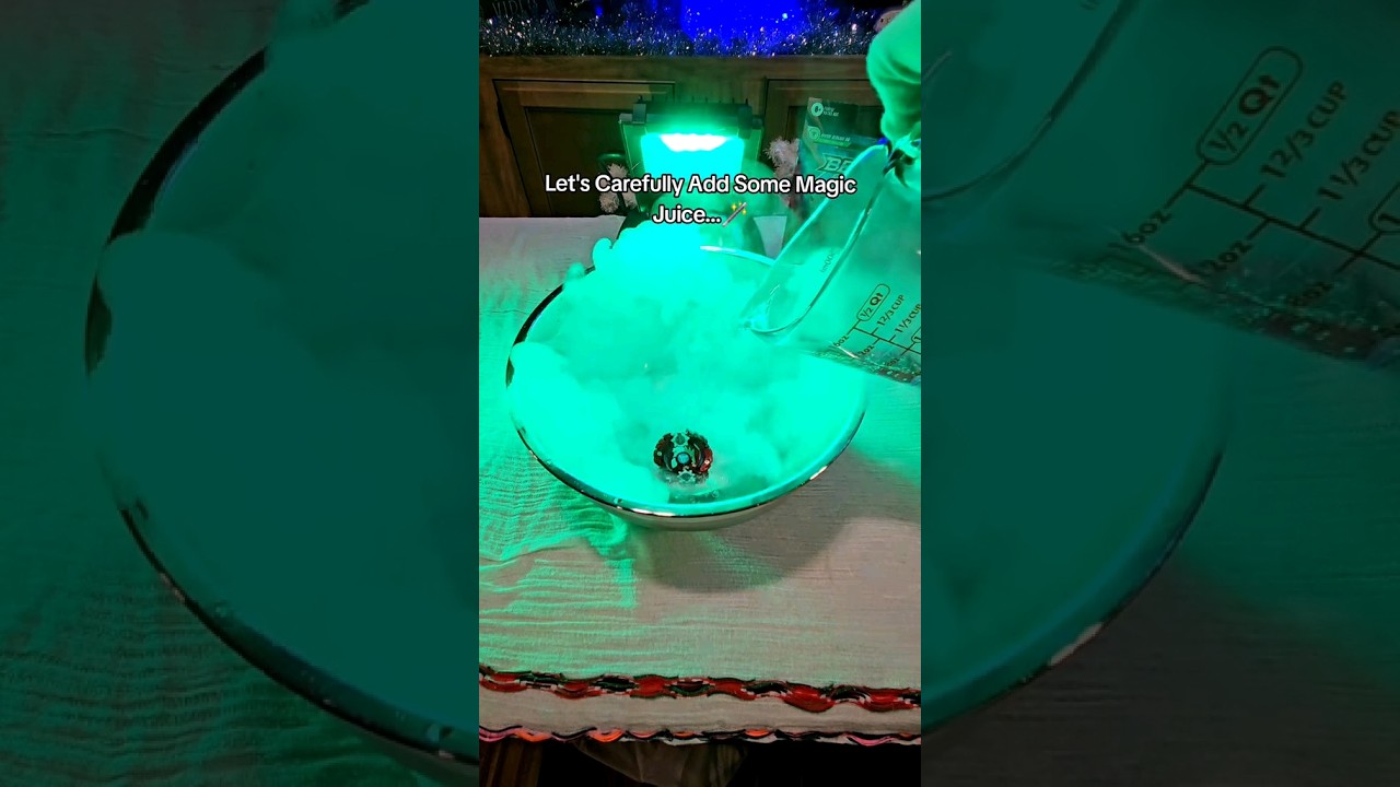 I MADE A NEW BEYBLADE With Science! DRY ICE Experiment!