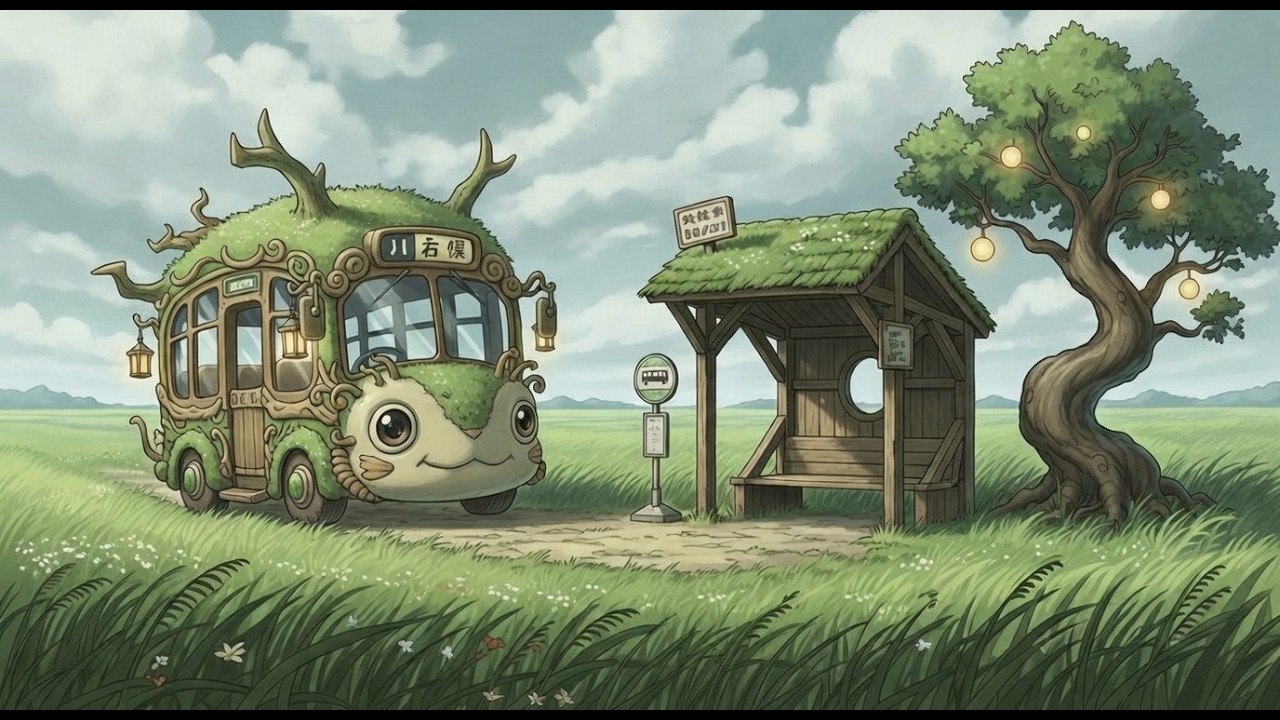 🌙 Soft Anime World Inspired by Ghibli for Focus & Night Calm