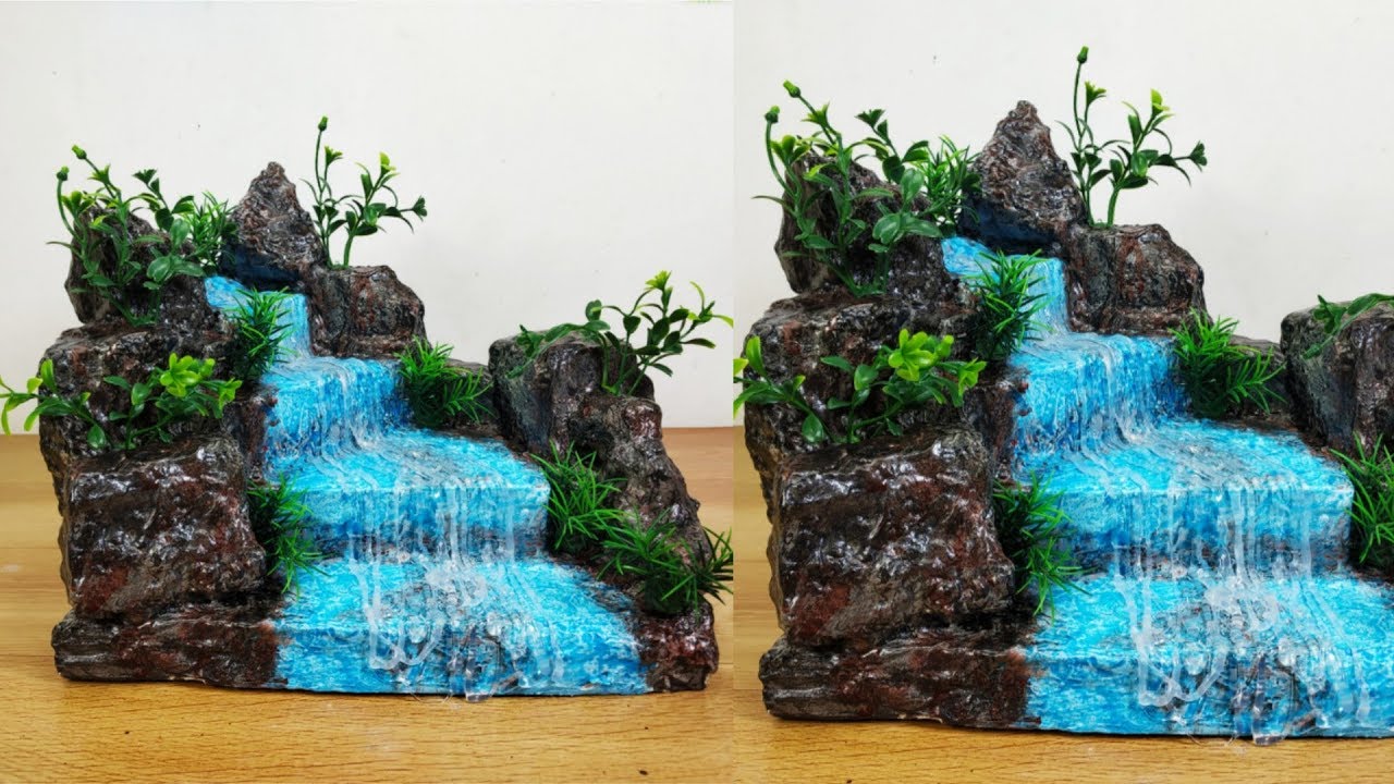 How to make amazing beautiful waterfall fountain show piece