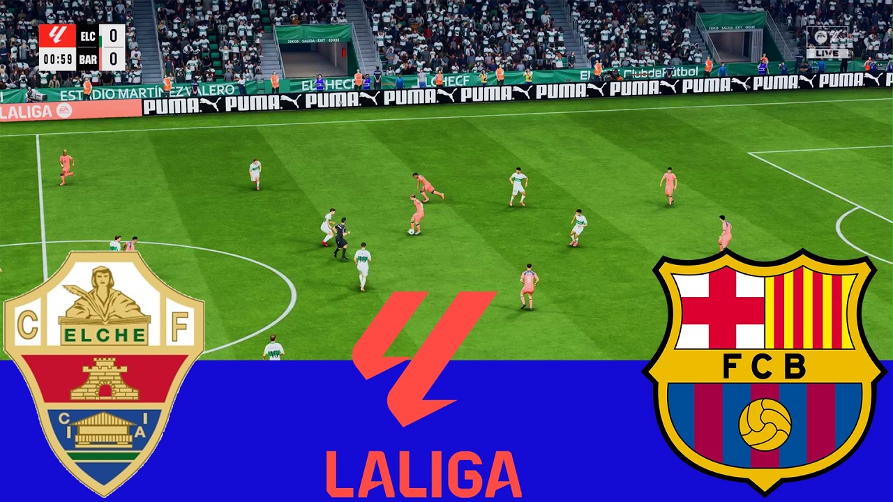 Elche vs Barcelona Highlights | LaLiga 2026 | Realistic Gameplay