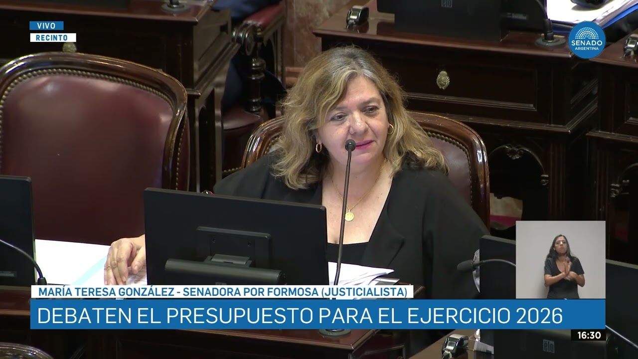 SENADORA MARÍA TERESA GONZÁLEZ - SESIÓN PÚBLICA ESPECIAL 26-12-25