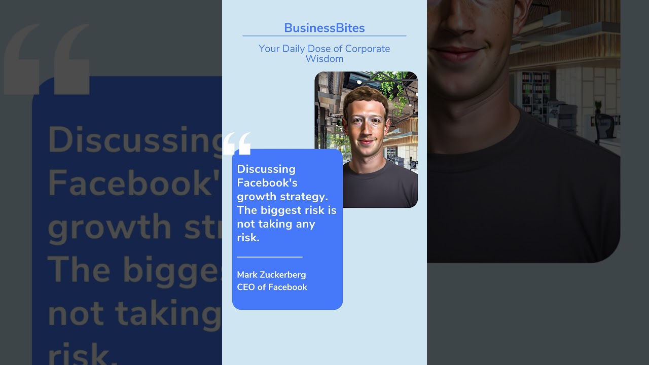 Facebook Mark Zuckerberg quote, Daily BusinessBite 20231106