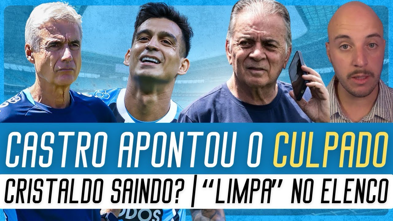🔵 LUIS CASTRO APONTOU CULPADO DA DERROTA | CRISTALDO SAINDO DO GRÊMIO ? | UMA LIMPA NO ELENCO VEM AÍ