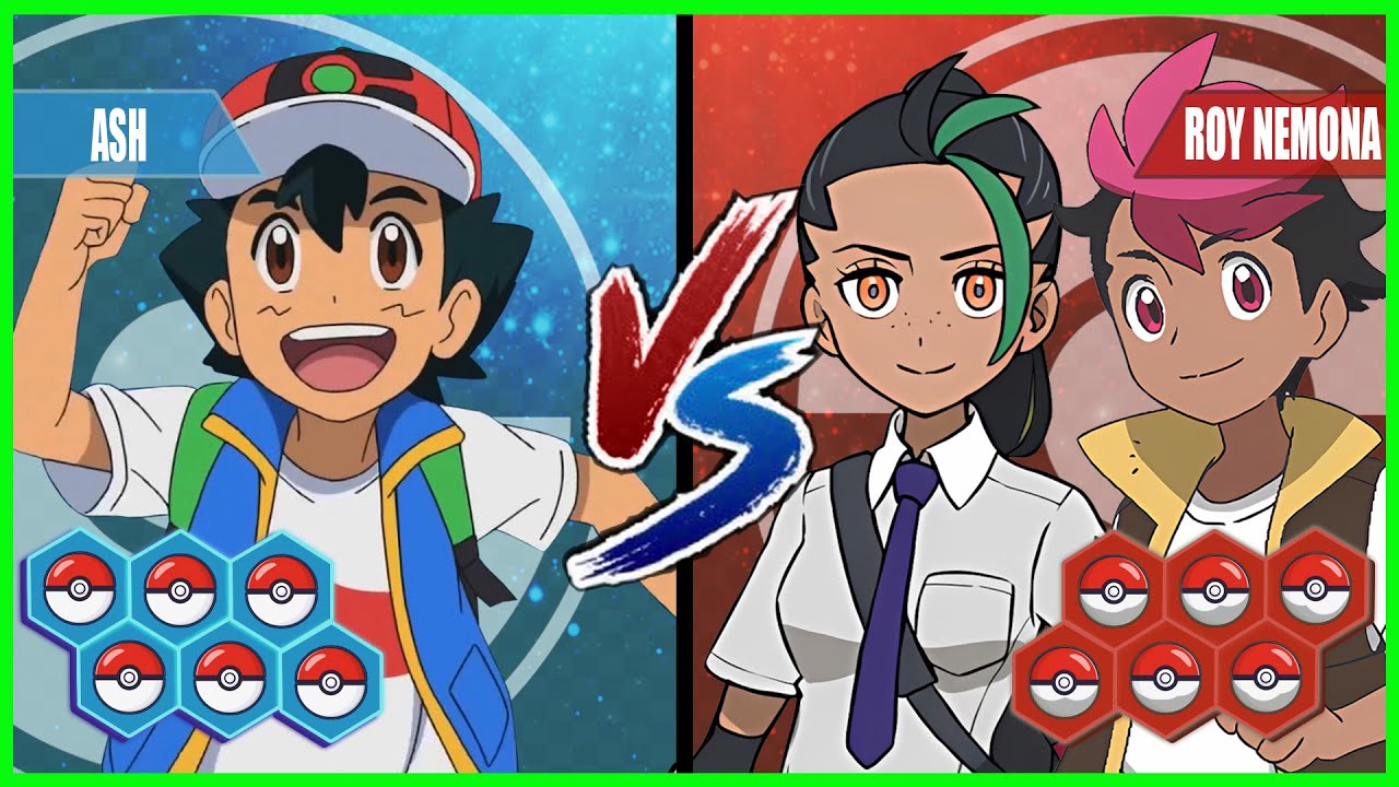 Pokémon Battle Pedia: Ash Vs Roy and Nemona