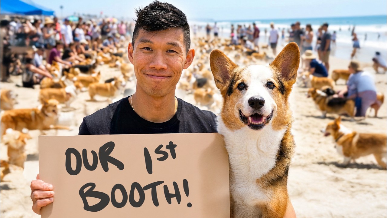 We Opened Our 1st Booth at a Corgi Beach Day || Life After College: Ep. 823