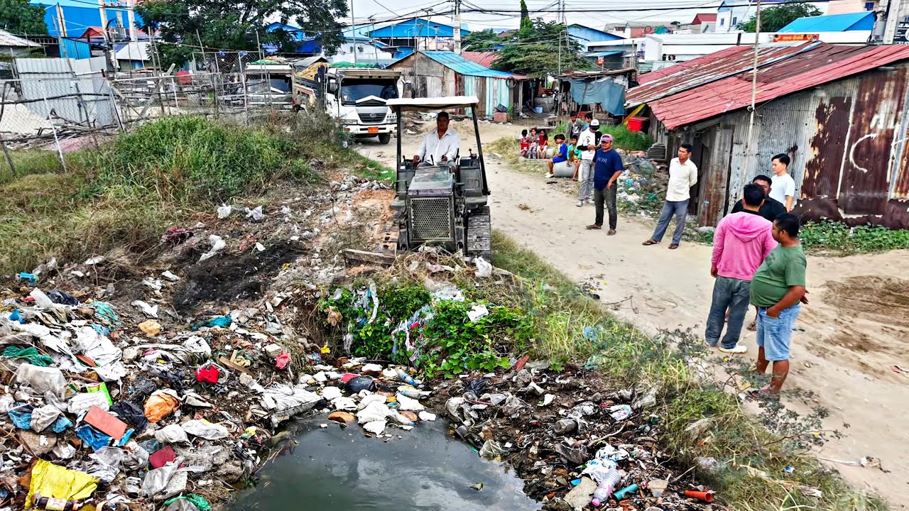First Starting A New Project Land Filling Flooded forestry Using Bulldozer With 5ton Trucks