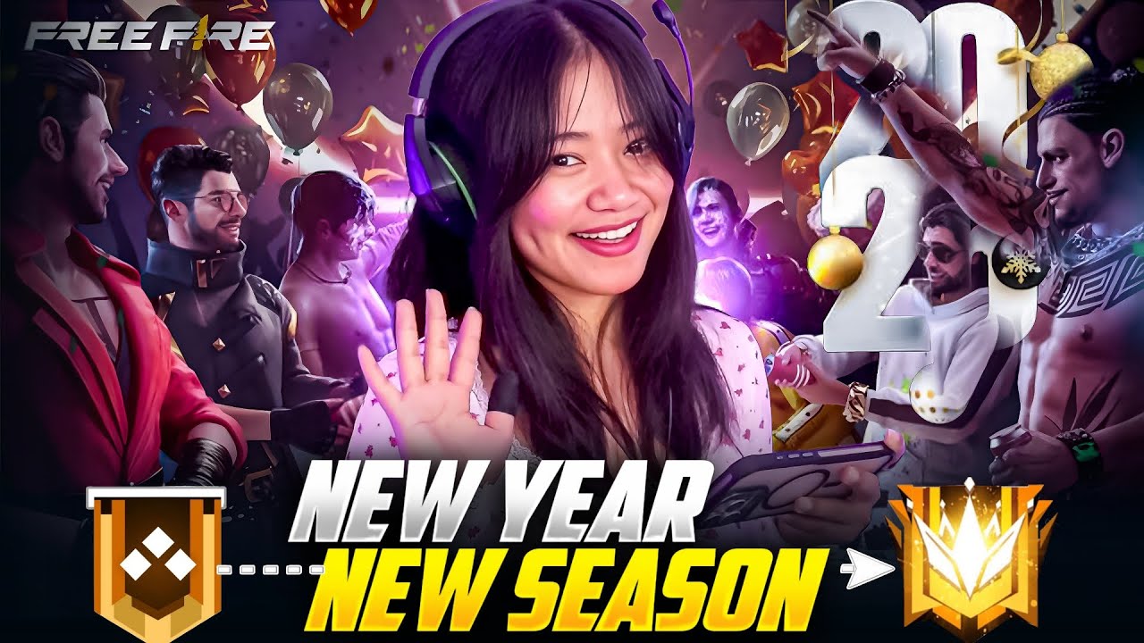NEW YEAR, NEW SEASON 😎 FREE FIRE MOBILE RANK PUSH TO GRANDMASTER! 😁