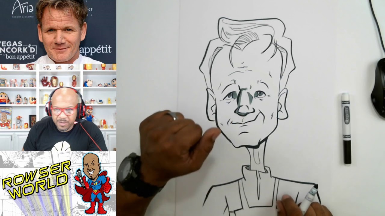How To Draw Caricatures | Gordon Ramsay