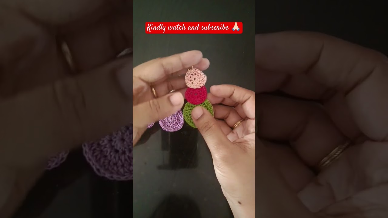 Crochet Earrings #crochetintamil #handmadejewelry #crochetearring #handmadeearrings #diy #crochet
