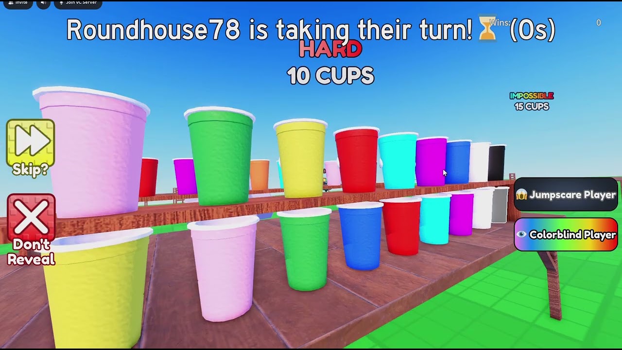 Playing.This cup game.With.My friend.
