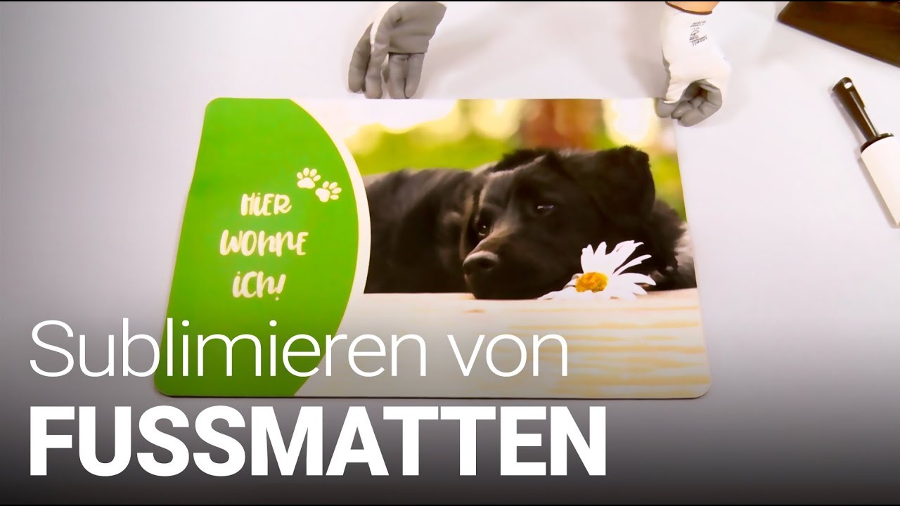 Sublimation von Fu&szlig;matten mit der PTS 800