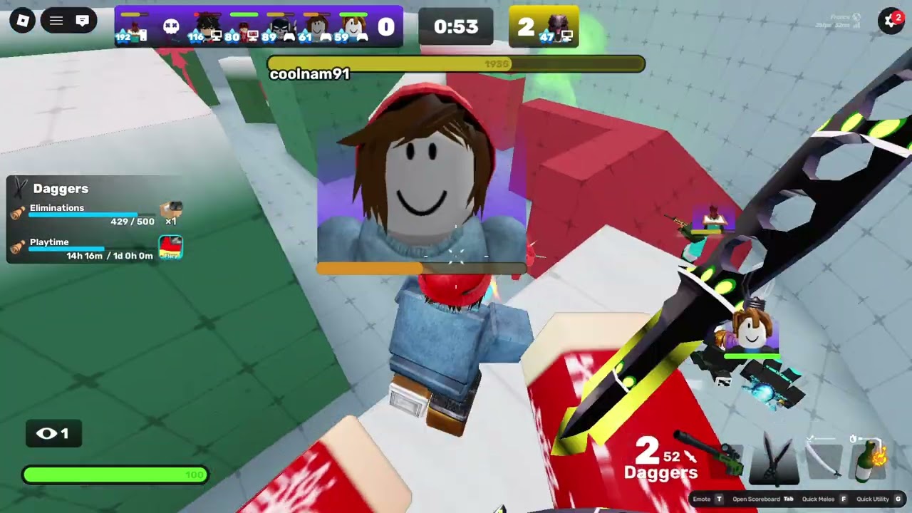 I played Roblox rivals