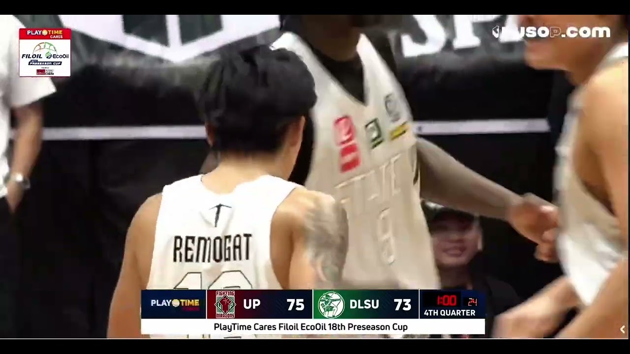 UP vs DLSU - Rey Remogat's Dagger 3s after a turnover.