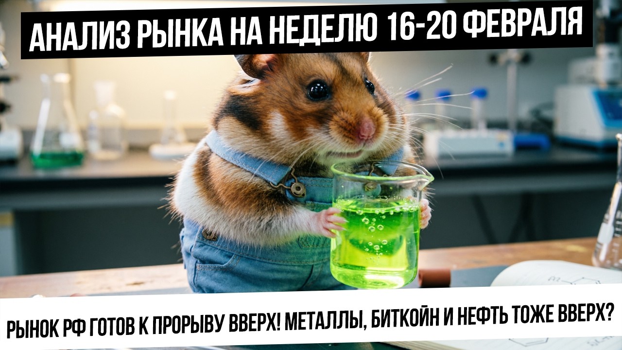 Анализ рынка на неделю 16-20 февраля. Акции РФ готовы к прорыву вверх! Металлы, нефть тоже вверх?