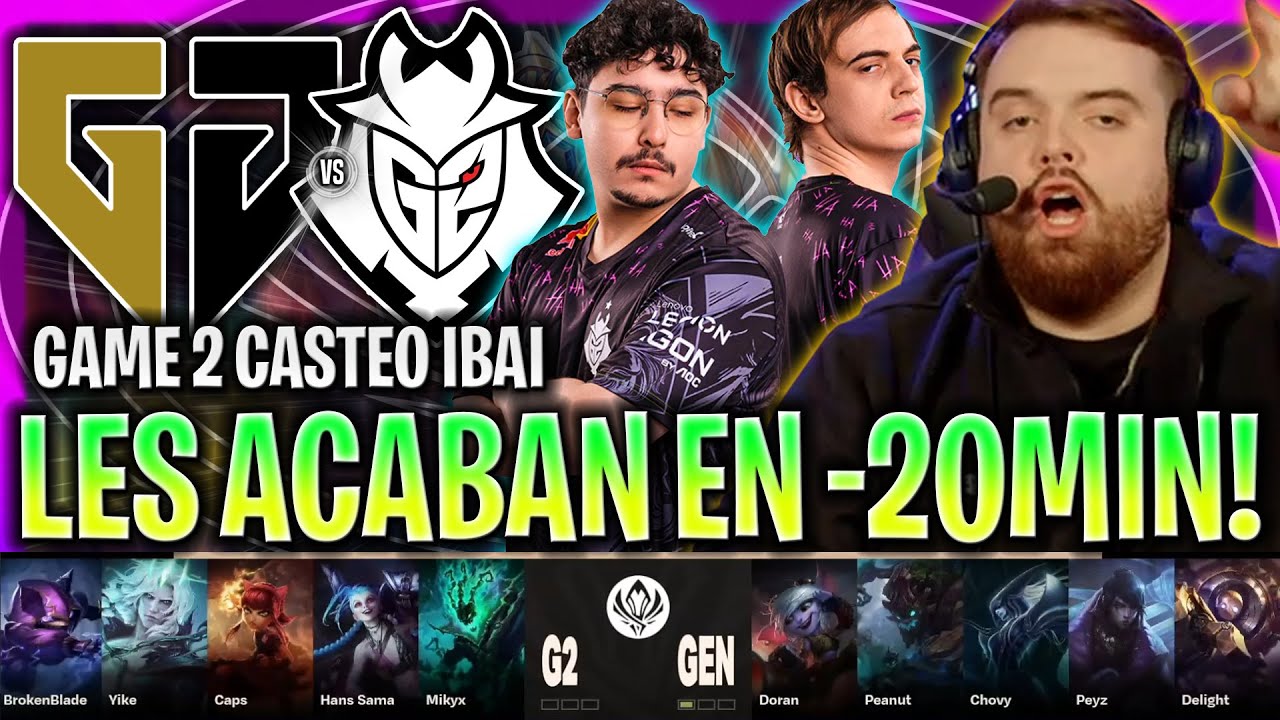 LES ACABAN EN MENOS DE 20 MINUTOS! *HISTORIA* | GEN vs G2 GAME 2 MSI BRACKET STAGE 2023 LVP ESPAÑOL