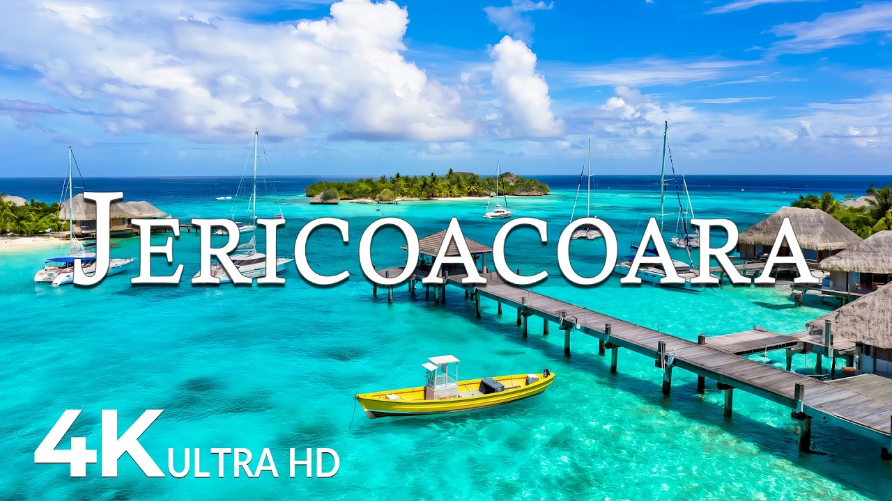 FLYING OVER JERICOACOARA (4K UHD) &ndash; Soothing Music Along With Beautiful Nature Video - 4K Video UHD