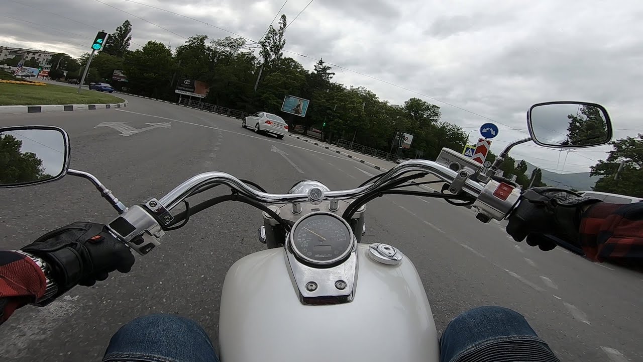 Riding a motorcycle Honda Shadow Aero 750 #43 || Day riding (No music)