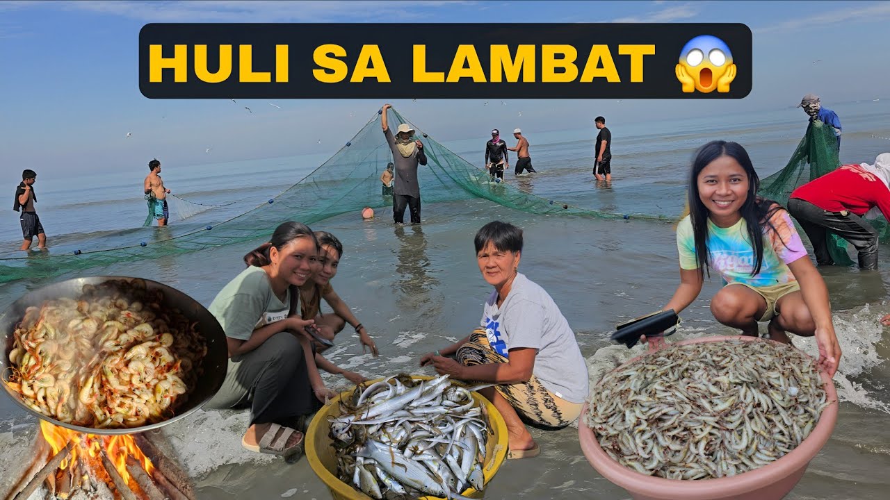 Paraan ng paglalambat ng isda at hipon sa San Fabian Pangasinan | Travel Vlog