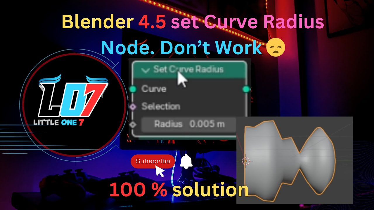 Blender 4.5 Set Curve Radius Node  Not Working  ?