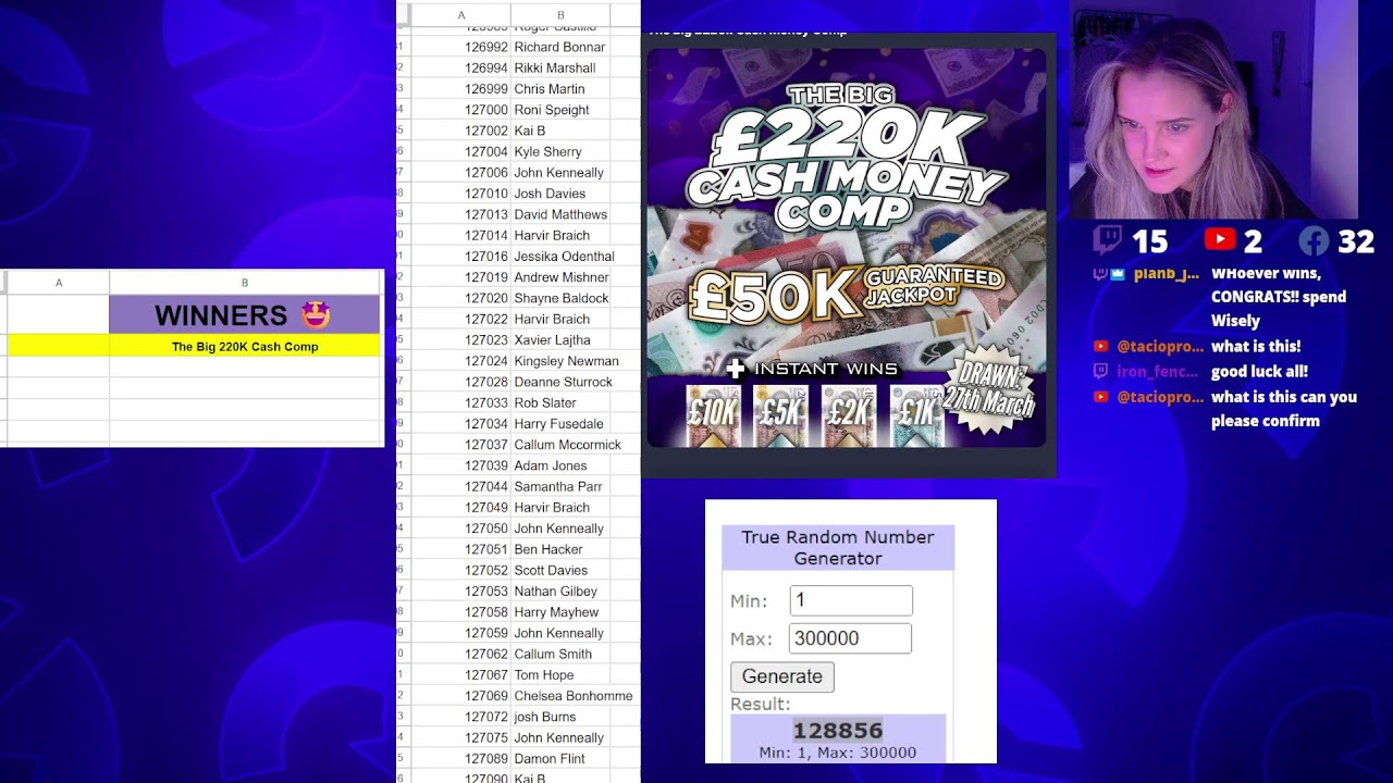 The Big &pound;220k Comp Draw With Miranda