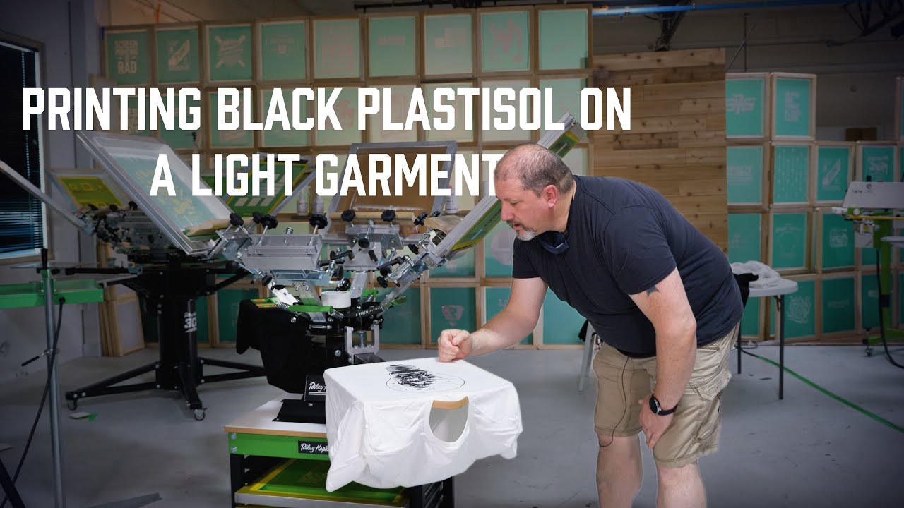 How To Screen Print Black Plastisol Ink On A Light Garment