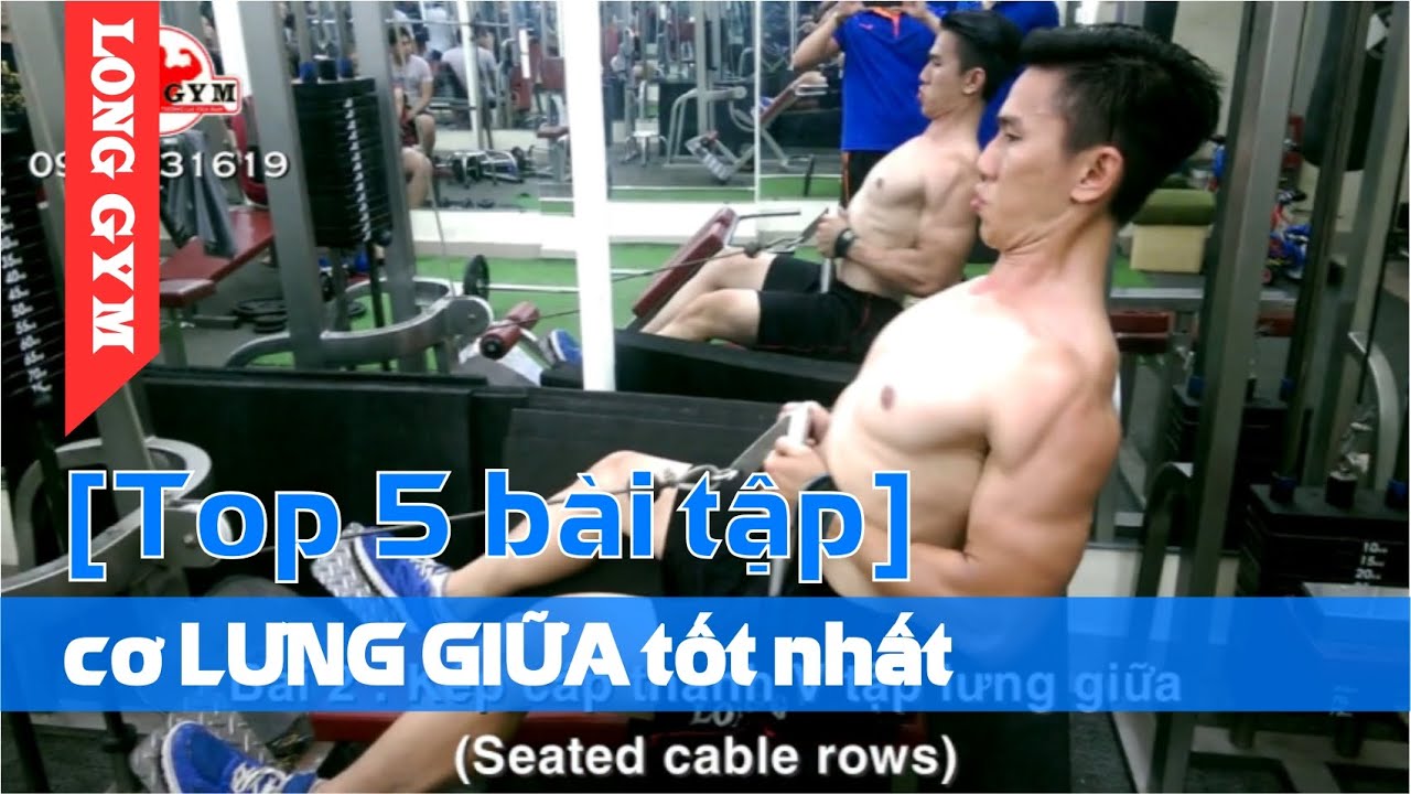 [Top 5 bài tập] cơ LƯNG GIỮA tốt nhất - Top 5 Middle Back Best Exercises.