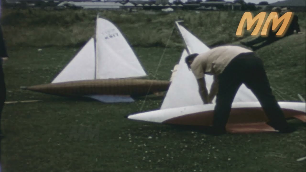 Gosport Model Yacht Club England 1966 old cine film 160