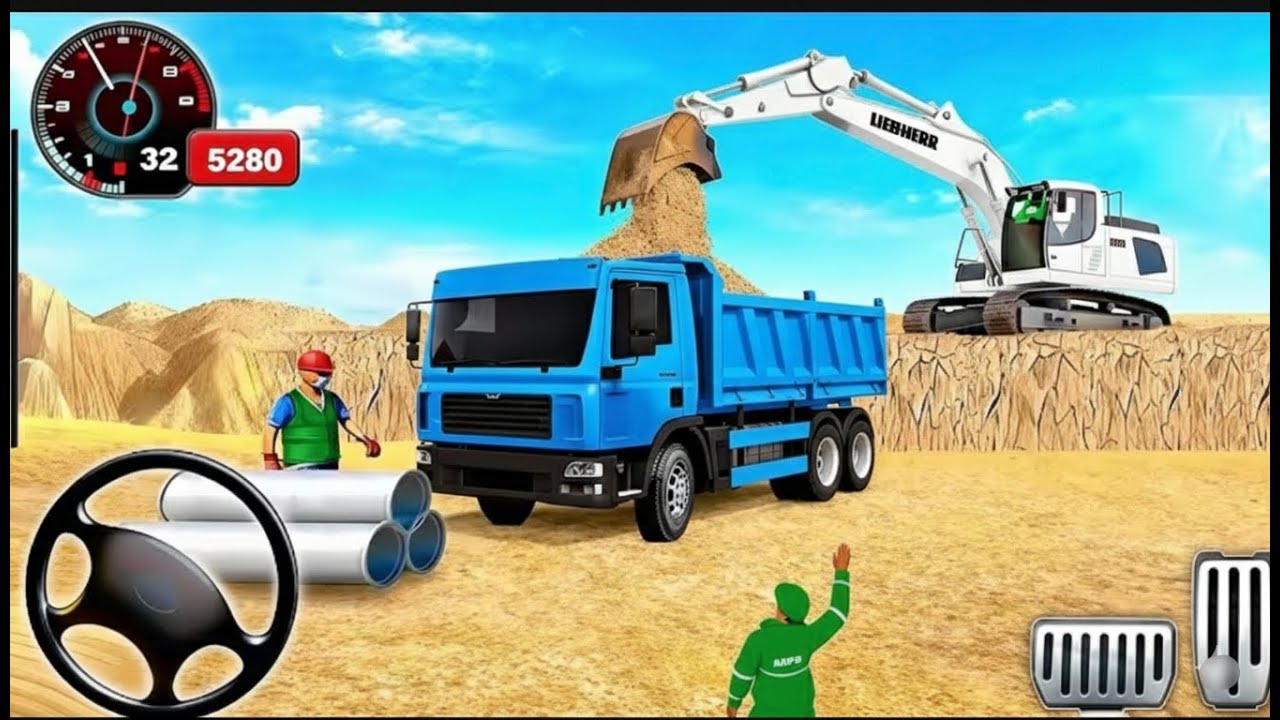 Mega City Road & Bridge Builder Simulator 🚧 | Heavy JCB Excavator Gameplay 2026