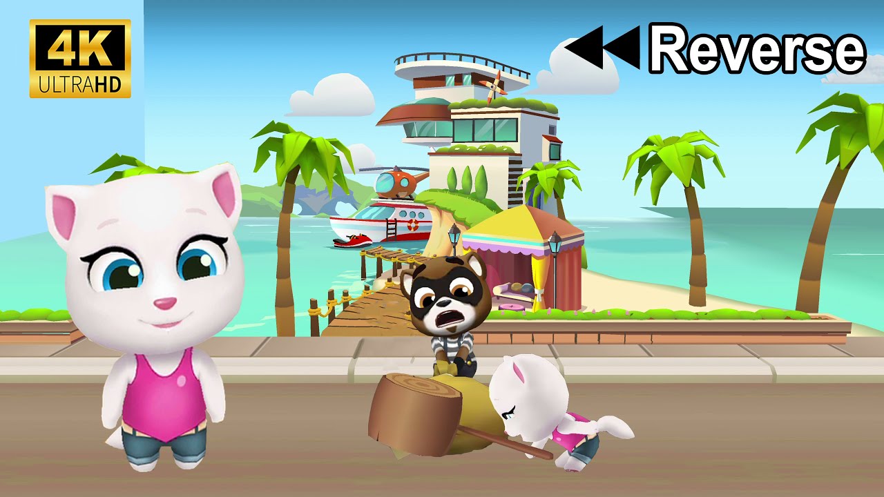 Talking Tom Gold Run Boss Fight 4K Reverse 01