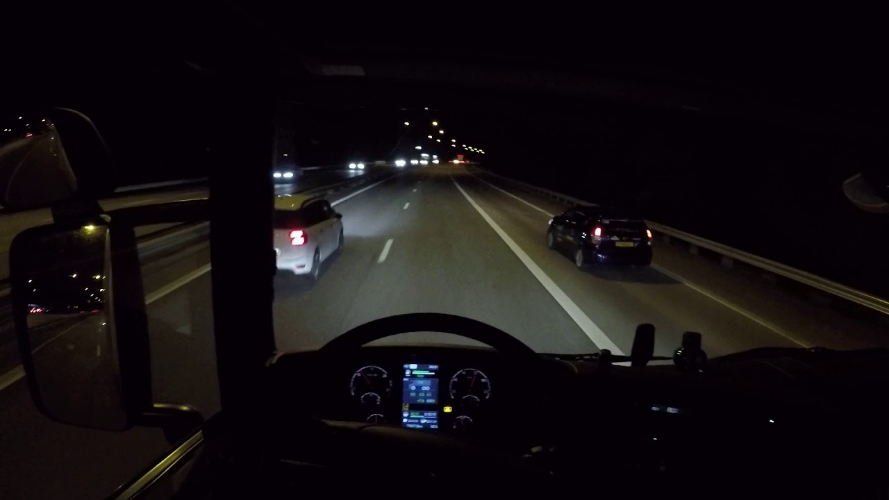 Relaxing/Cosy night drive (no talking/no music) Scania G490 - Turbo whistle